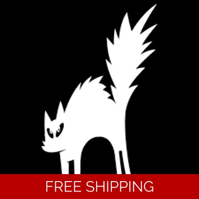 arched back scaredy cat Die Cut Vinyl Decal sticker arched back scaredy cat Die Cut Vinyl Decal sticker